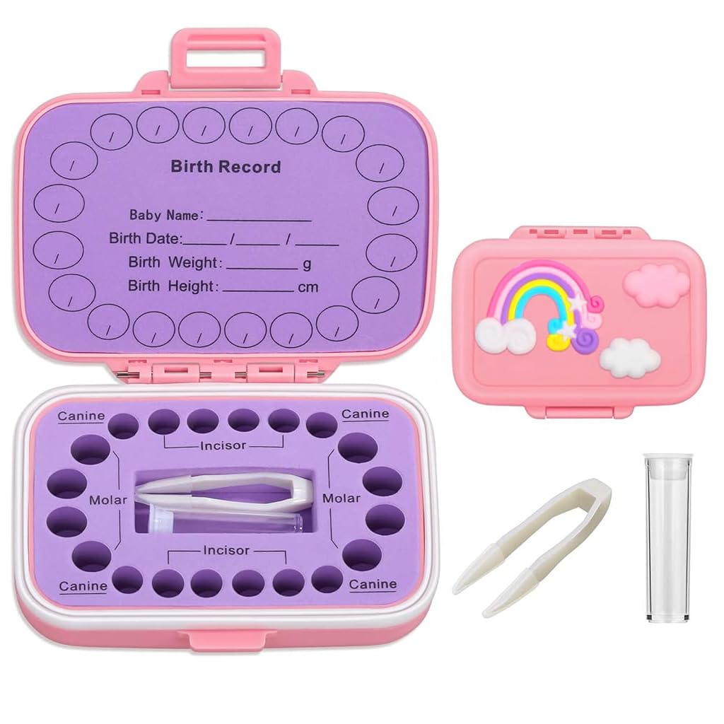 SNOWIE SOFT Baby Teeth Box Baby Hair Keeper Baby Teeth Keepsake Case Cute Pink Waterproof Baby Tooth Container Personality Baby Teeth Box Baby Tooth Gift for Kids SNOWIE SOFT Baby Teeth Box Baby Hair Keeper Baby Teeth Keepsake Case Cute Pink Waterproof Baby Tooth Container Personality Baby Teeth Box Baby Tooth Gift for Kids